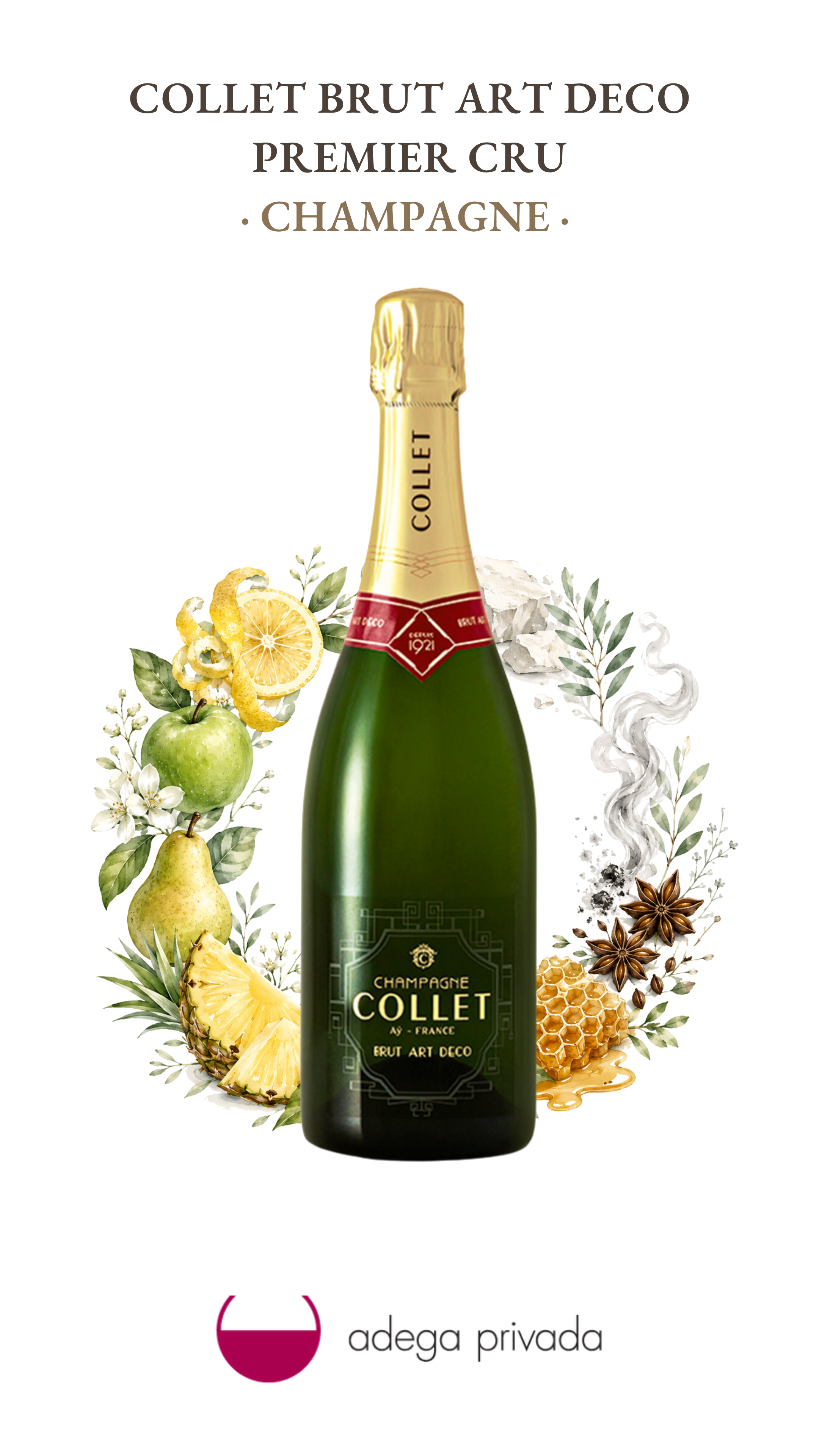 Collet Brut Art Déco 1er Cru  — foto 2