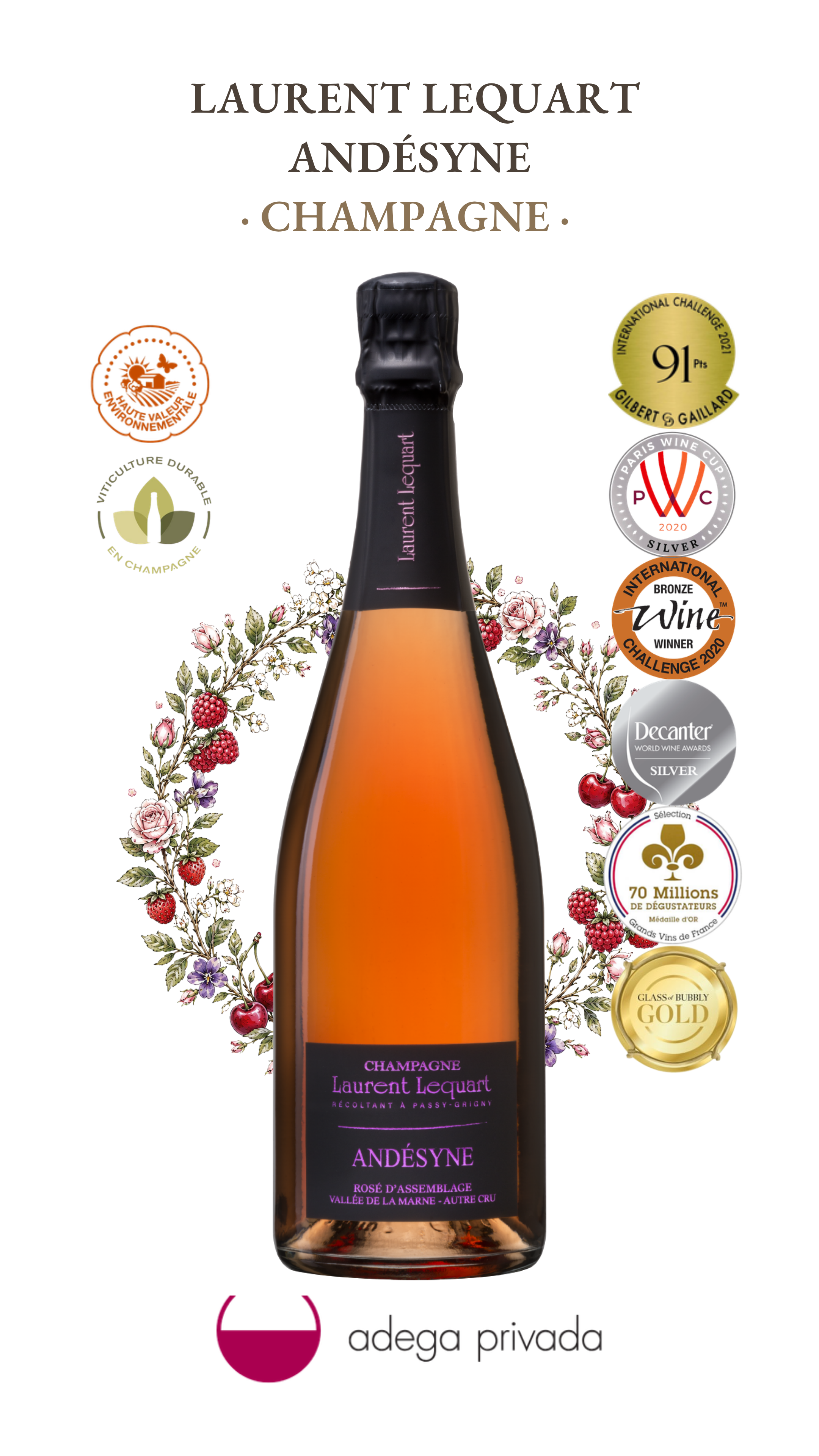 Laurent Lequart Rosé Andesyne Extra Brut — foto 2